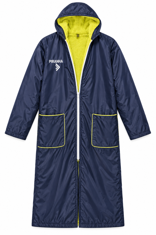 Swim Robe Piranha Dry-Robe Zipper Navy/Fluo_Green