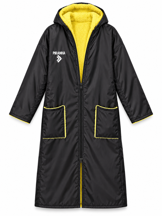 Swim Robe Piranha Dry-Robe Zipper Black/Yellow
