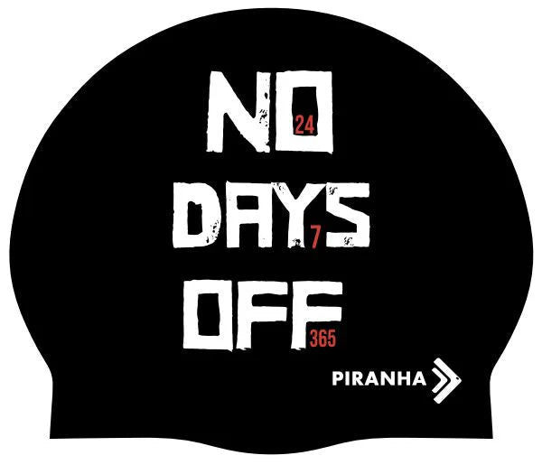 Piranha Swim Cap No Day OFF Black