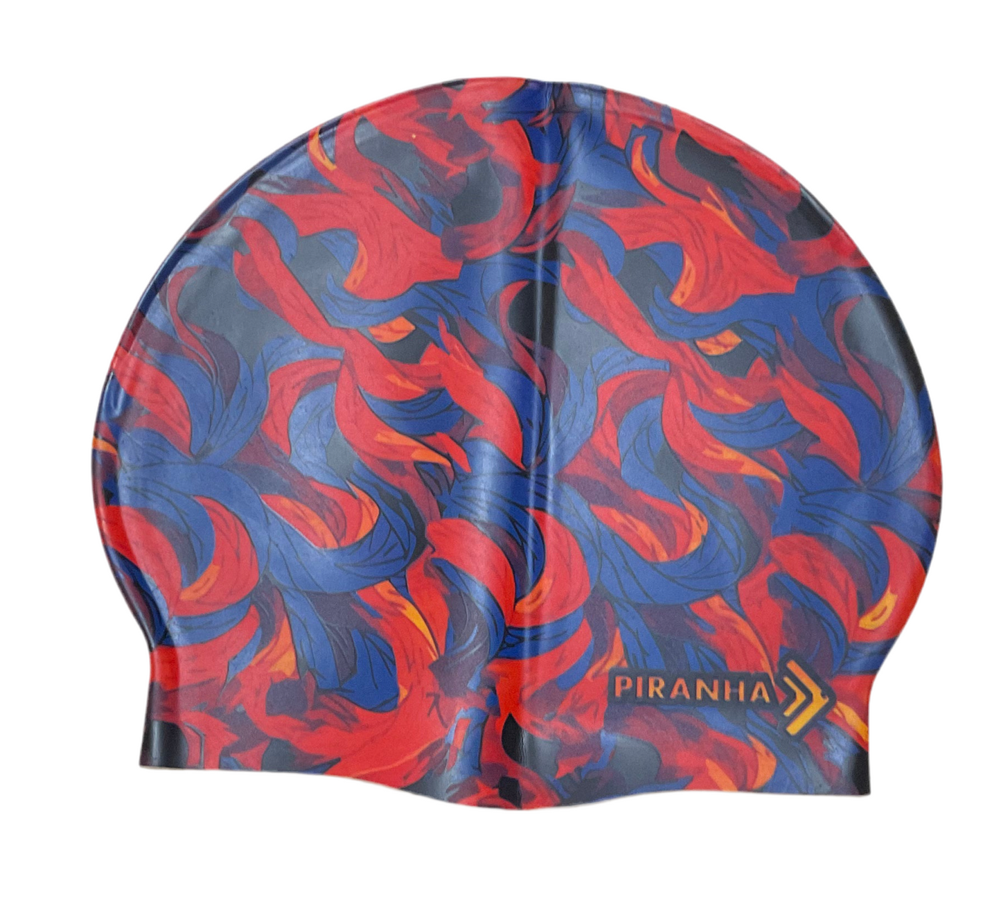 Piranha Swim Cap Vangue Orange_Blue_Leaf