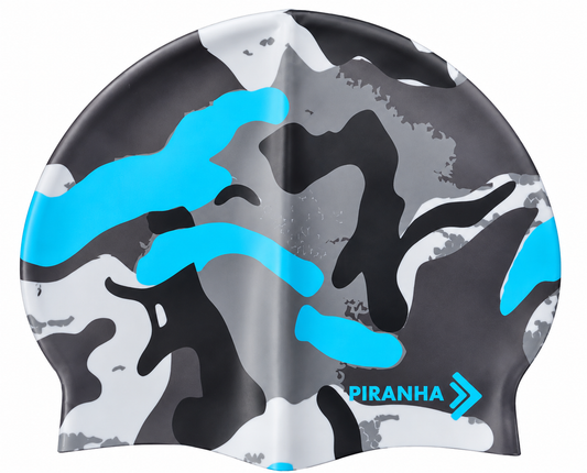 Piranha Swim Caps - Velocity Blue