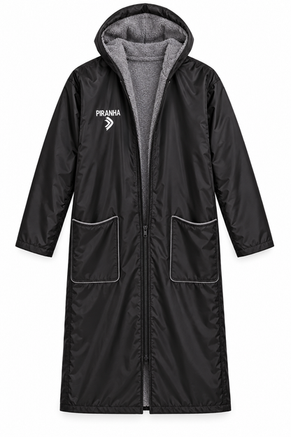 Swim Robe Piranha Dry-Robe Zipper Black/Grey