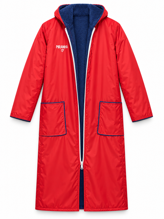 Swim Robe Piranha Dry-Robe Zipper Red/Navy