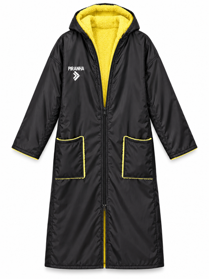 Swim Robe Piranha Dry-Robe Zipper Black/Yellow
