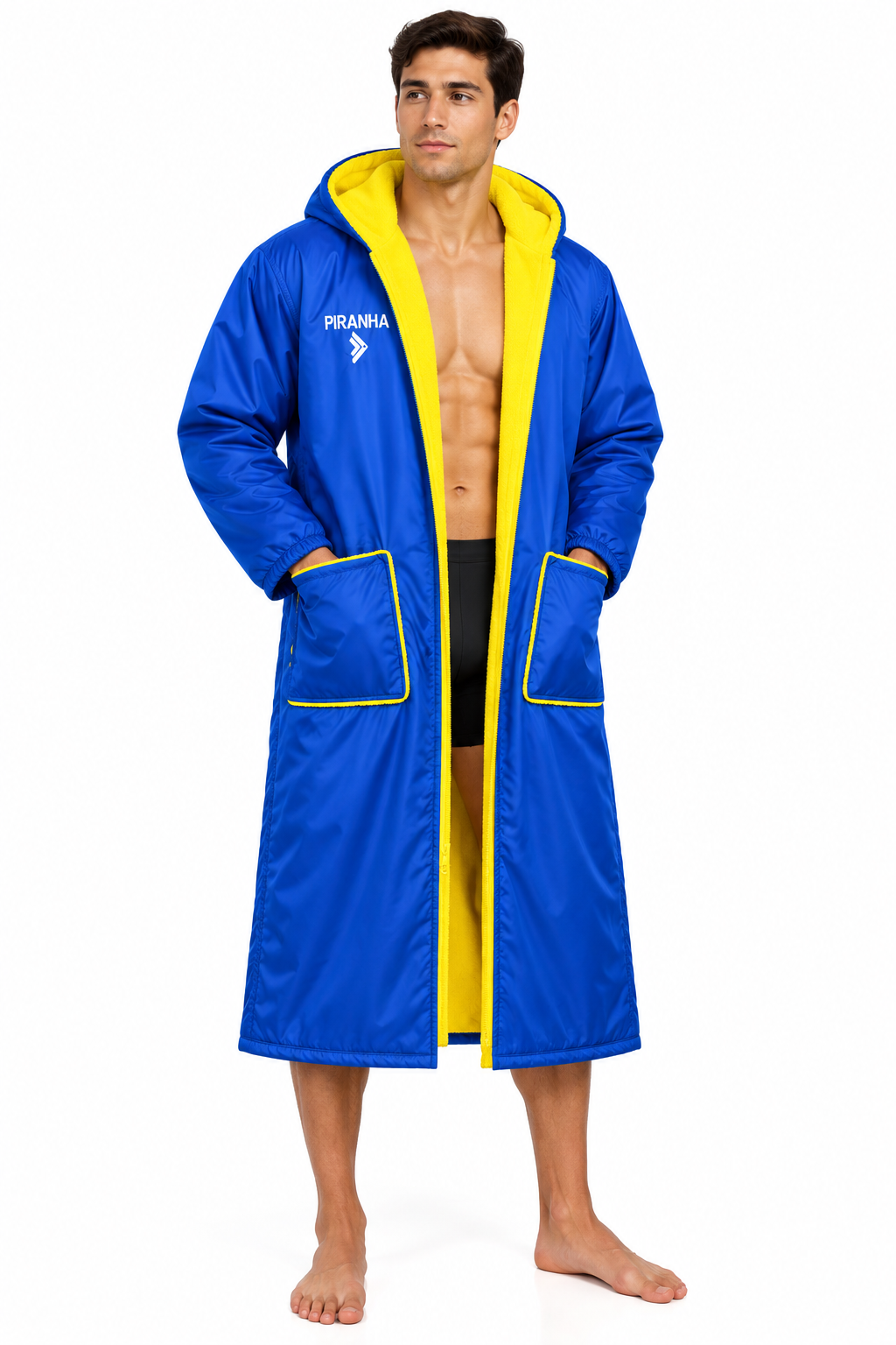 Swim Robe Piranha Dry-Robe Zipper Blue/Yellow