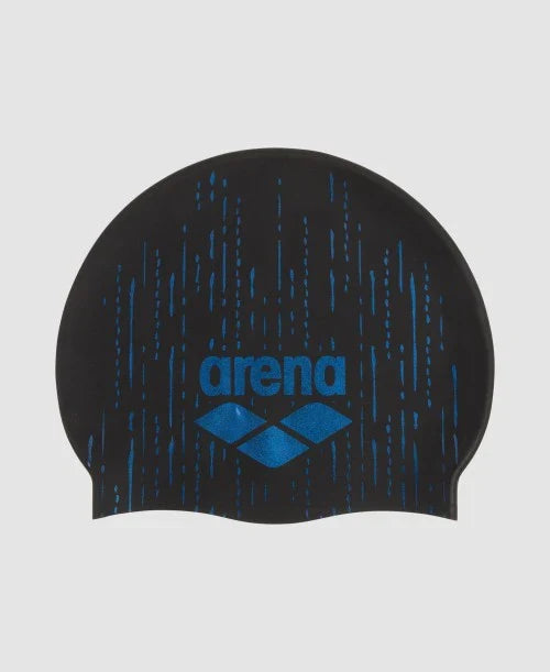 Arena swimcap Shine  BLACK-BLUE