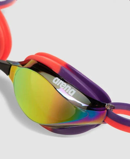 Arena Python Mirror Goggle Copper Plum Bright Coral