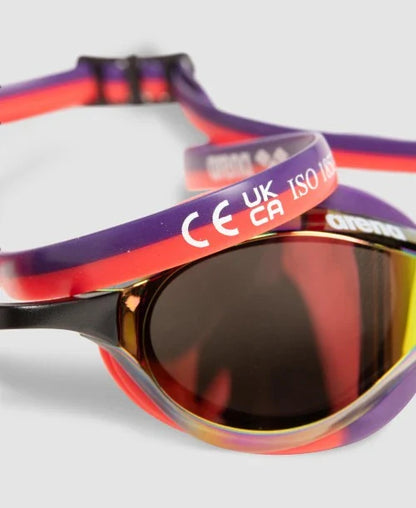 Arena Python Mirror Goggle Copper Plum Bright Coral