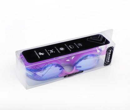 Piranha VORTEX swimming Mirror Goggles  Purple-Purple-Lens Blue